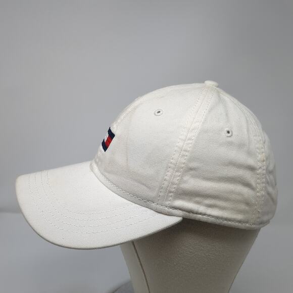 Tommy Hilfiger Slideback Hat Solid White One Size Embroidered 6 Panel - Picture 3 of 10